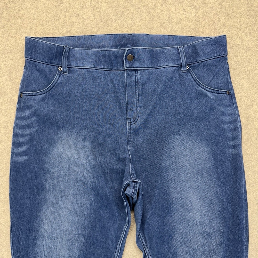 HUE Womens 2X Denim Jeggings Lot of 3 Blue Pull On Stretch Skinny Jeans Pants - Picture 13 of 16